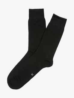 Enrico Coveri Calze corte uomo in misto cashmere - nero