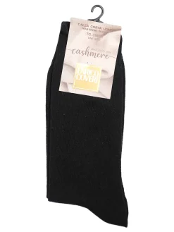 Enrico Coveri Calze corte uomo in misto cashmere - nero