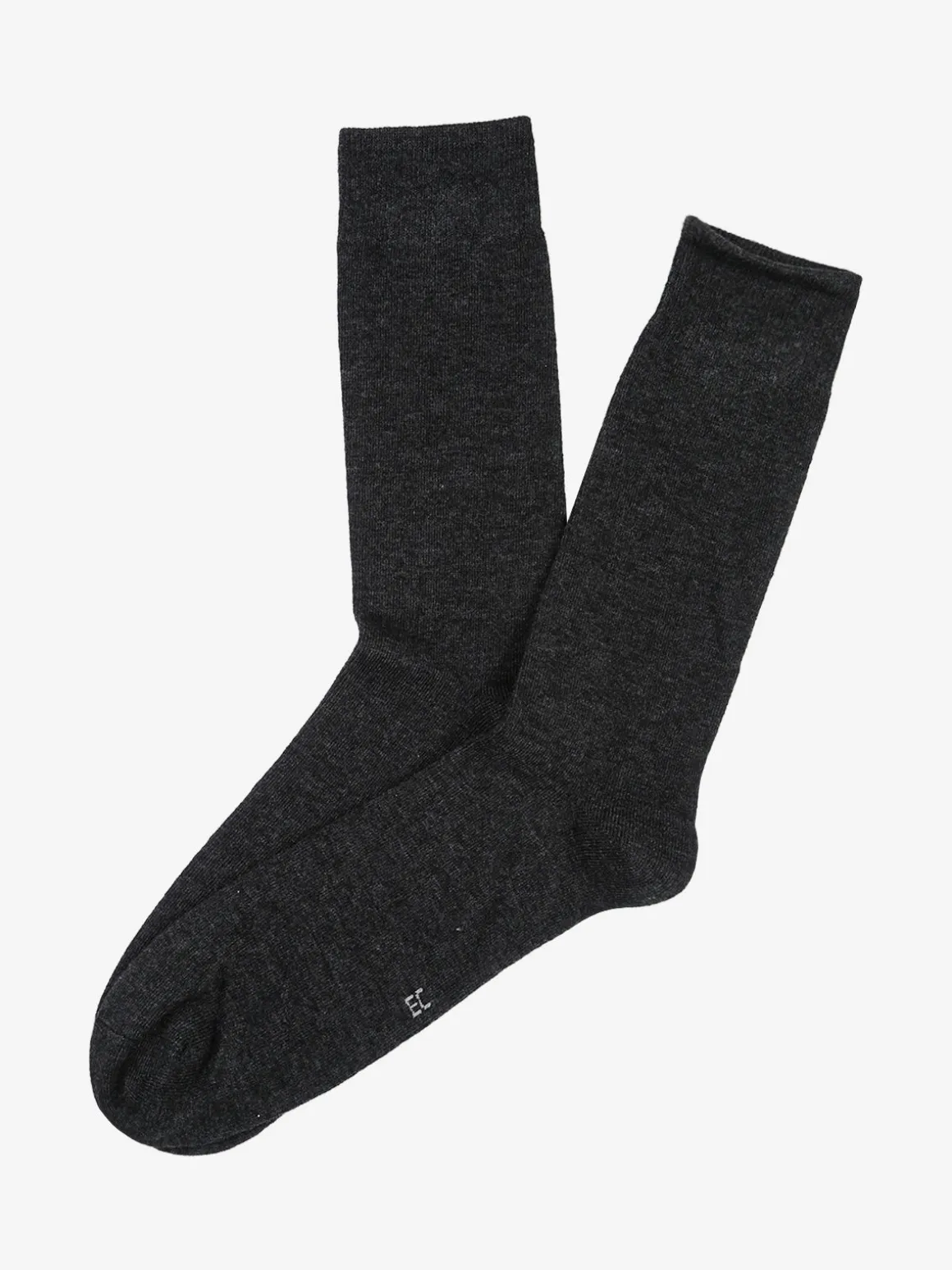 Enrico Coveri Calze corte uomo in misto cashmere - grigio scuro