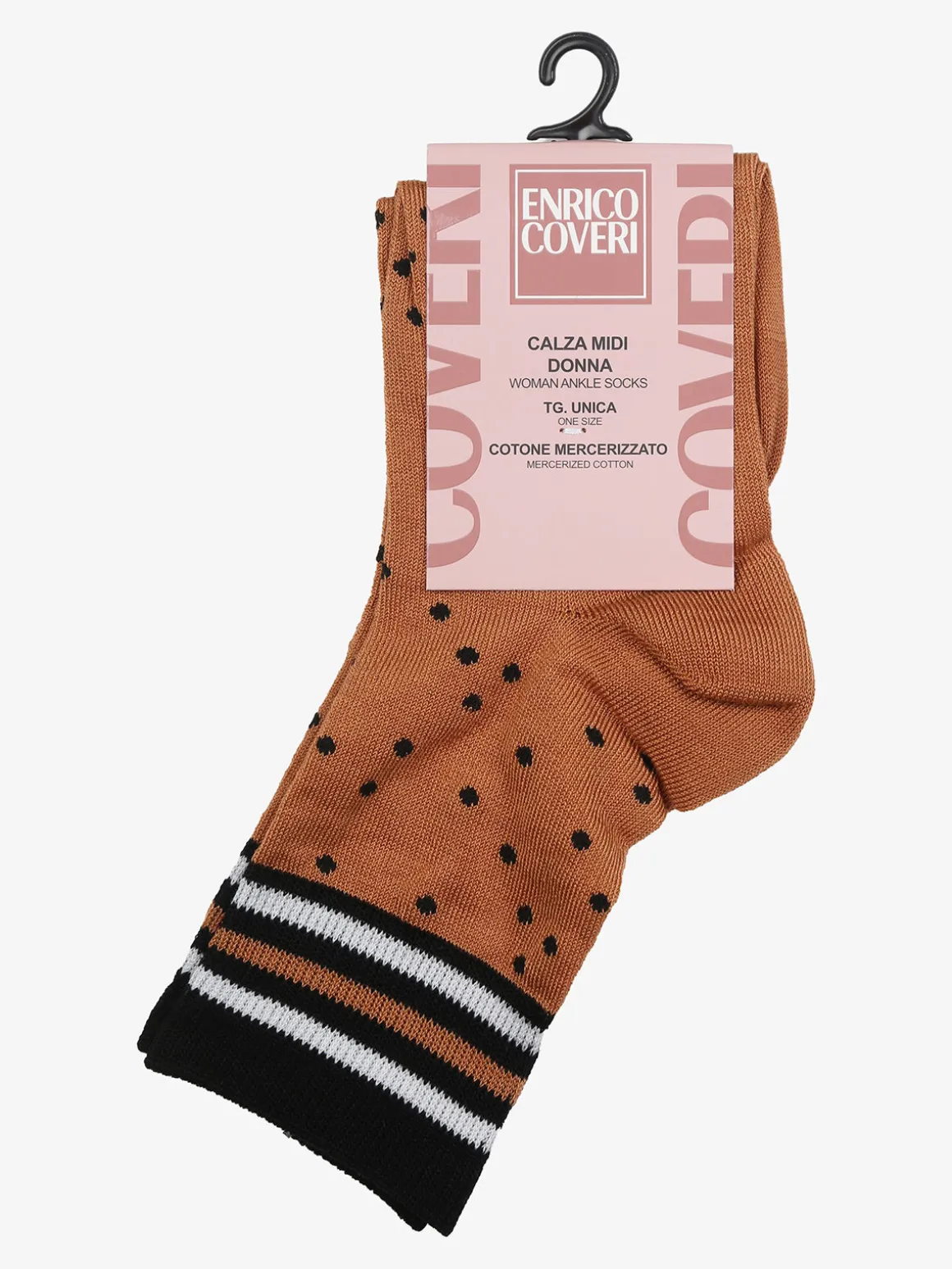 Enrico Coveri Calze da donna midi a pois - cammello
