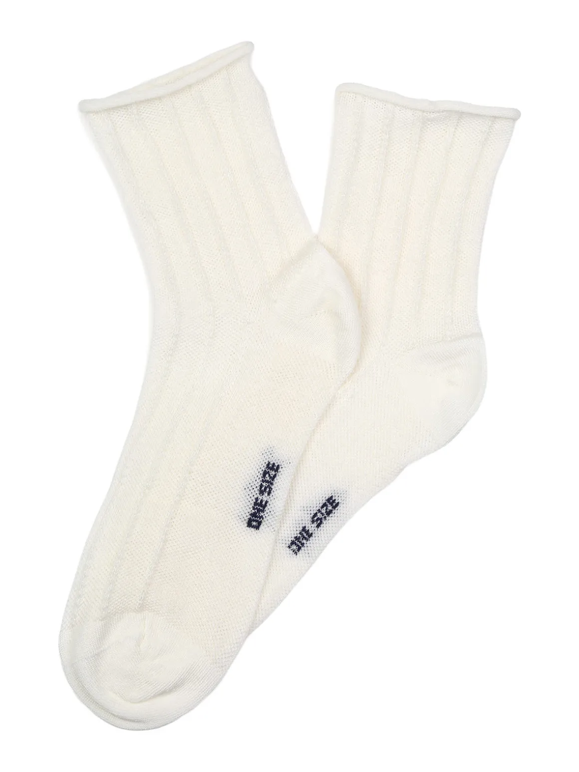 Enrico Coveri Calze donna midi in cotone mercerizzato - panna