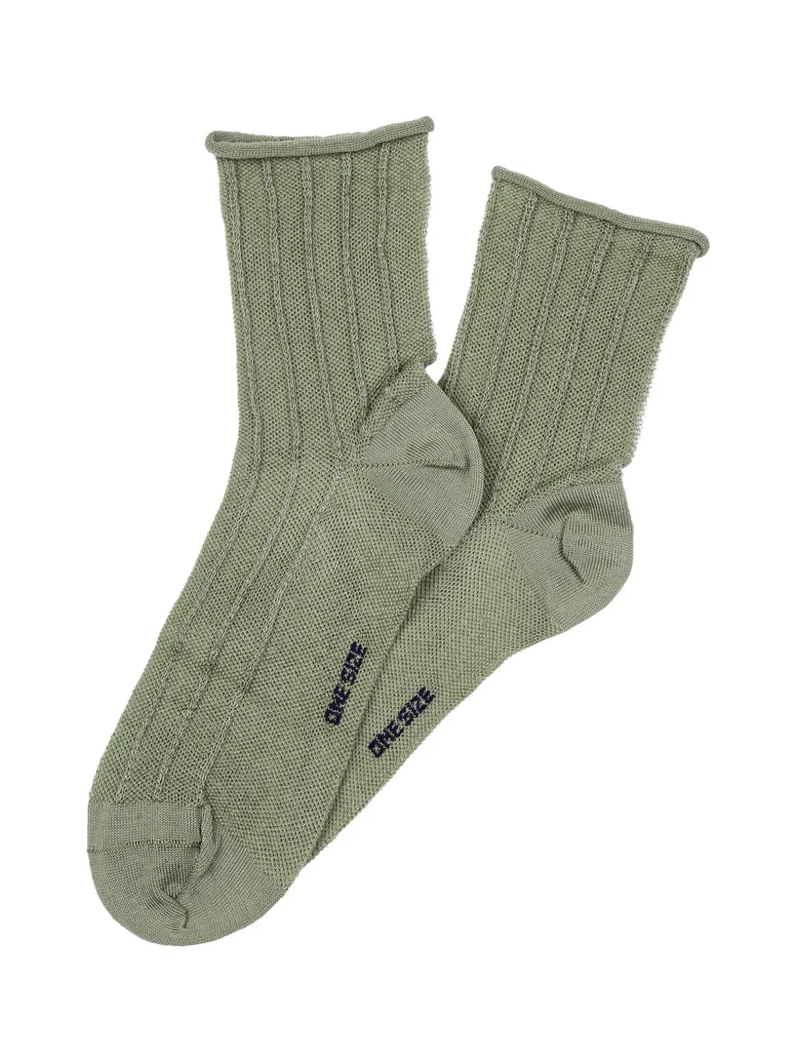 Enrico Coveri Calze donna midi in cotone mercerizzato - verde chiaro