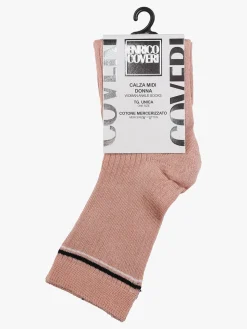 Enrico Coveri Calze donna midi a costine - rosa