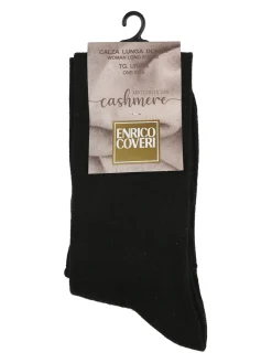 Enrico Coveri Calze lunghe da donna in misto cashmere - nero