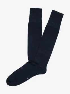 Enrico Coveri Calze lunghe da uomo in cotone mercerizzato - blu