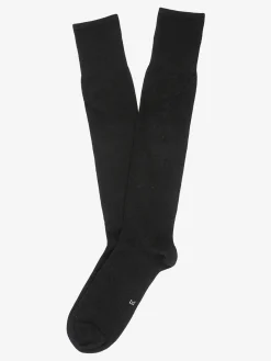 Enrico Coveri Calze lunghe da uomo in misto cashmere - nero