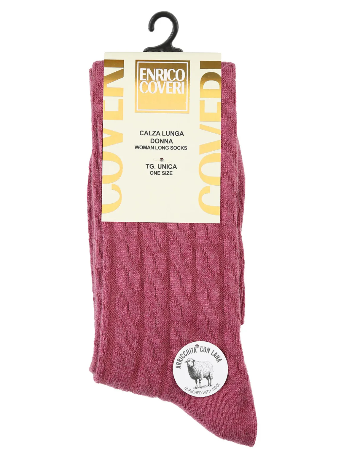 Enrico Coveri Calze lunghe donna misto lana - fuxia