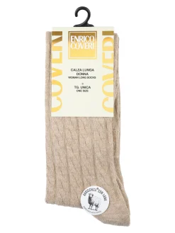 Enrico Coveri Calze lunghe donna misto lana - khaki
