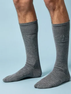 Enrico Coveri Calze lunghe uomo in cotone Filo di Scozia - grigio