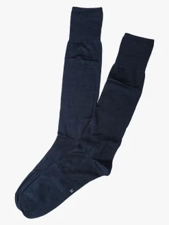 Enrico Coveri Calze lunghe uomo in cotone Filo di Scozia - blu