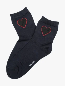 Enrico Coveri Calze midi da donna in cotone mercerizzato - blu scuro