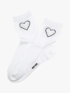 Enrico Coveri Calze midi da donna in cotone mercerizzato - bianco