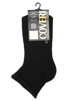 Enrico Coveri Calze midi da uomo in caldo cotone - nero
