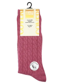 Enrico Coveri Calze midi donna misto lana - fuxia