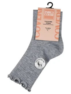 Enrico Coveri Calze midi donna misto lana - grigio