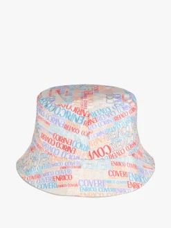 Enrico Coveri Cappello unisex da pescatore con scritte