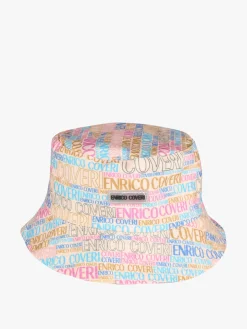 Enrico Coveri Cappello unisex da pescatore con scritte