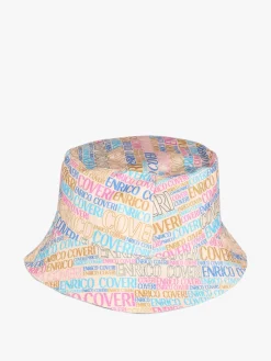 Enrico Coveri Cappello unisex da pescatore con scritte