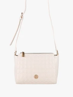 Enrico Coveri Contemporary Borsa mini a tracolla trapuntata - panna