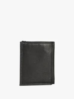 Enrico Coveri Contemporary Mini portafoglio verticale in pelle da uomo - nero