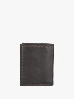 Enrico Coveri Contemporary Mini portafoglio verticale in pelle da uomo - moro