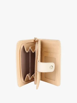 Enrico Coveri Contemporary Portafoglio trapuntato da donna con logo - naturale