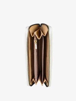 Enrico Coveri Contemporary Portafoglio donna in ecopelle con zip - bianco