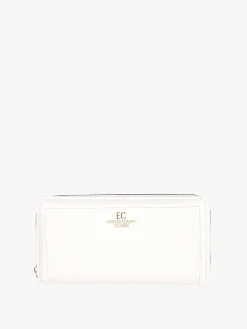 Enrico Coveri Contemporary Portafoglio donna in ecopelle con zip - bianco