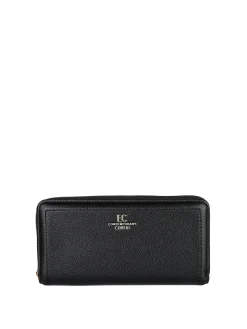 Enrico Coveri Contemporary Portafoglio donna in ecopelle con zip - nero
