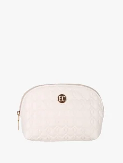 Enrico Coveri Contemporary Pochette donna in ecopelle con zip - panna