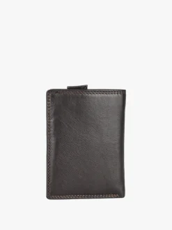 Enrico Coveri Contemporary Portafoglio verticale in pelle da uomo - nero