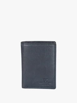 Enrico Coveri Contemporary Portafoglio verticale in pelle da uomo - blu scuro