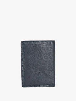 Enrico Coveri Contemporary Portafoglio verticale in pelle da uomo - blu scuro
