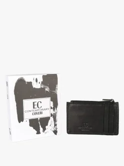 Enrico Coveri Contemporary Portatessere da uomo in pelle - nero