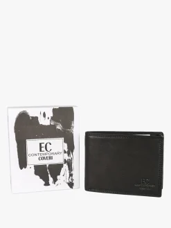 Enrico Coveri Contemporary Portafoglio in pelle da uomo - nero