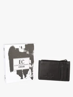 Enrico Coveri Contemporary Portatessere da uomo in pelle - moro