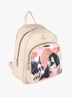 Enrico Coveri Contemporary Zaino donna in ecopelle con stampa - naturale