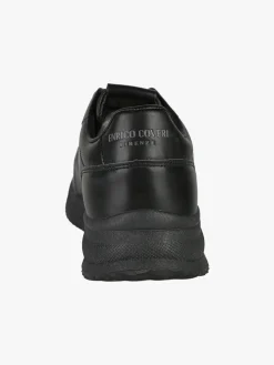 Enrico Coveri Sneakers stringate da uomo in ecopelle - nero