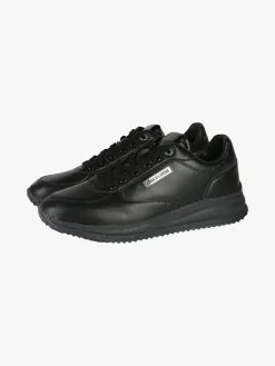 Enrico Coveri Sneakers stringate da uomo in ecopelle - nero