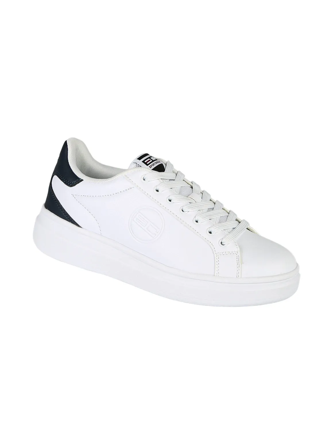 Enrico Coveri Sneakers stringate da uomo con suola alta - bianco