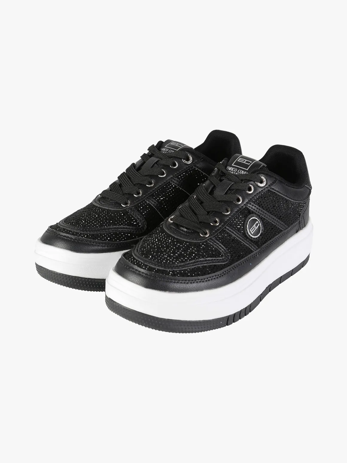 Enrico Coveri Sportswear Sneakers donna con platform e strass