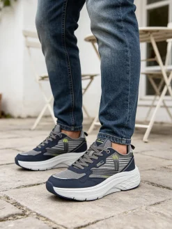 Enrico Coveri Sportswear Sneakers da uomo sportive stringate - blu scuro