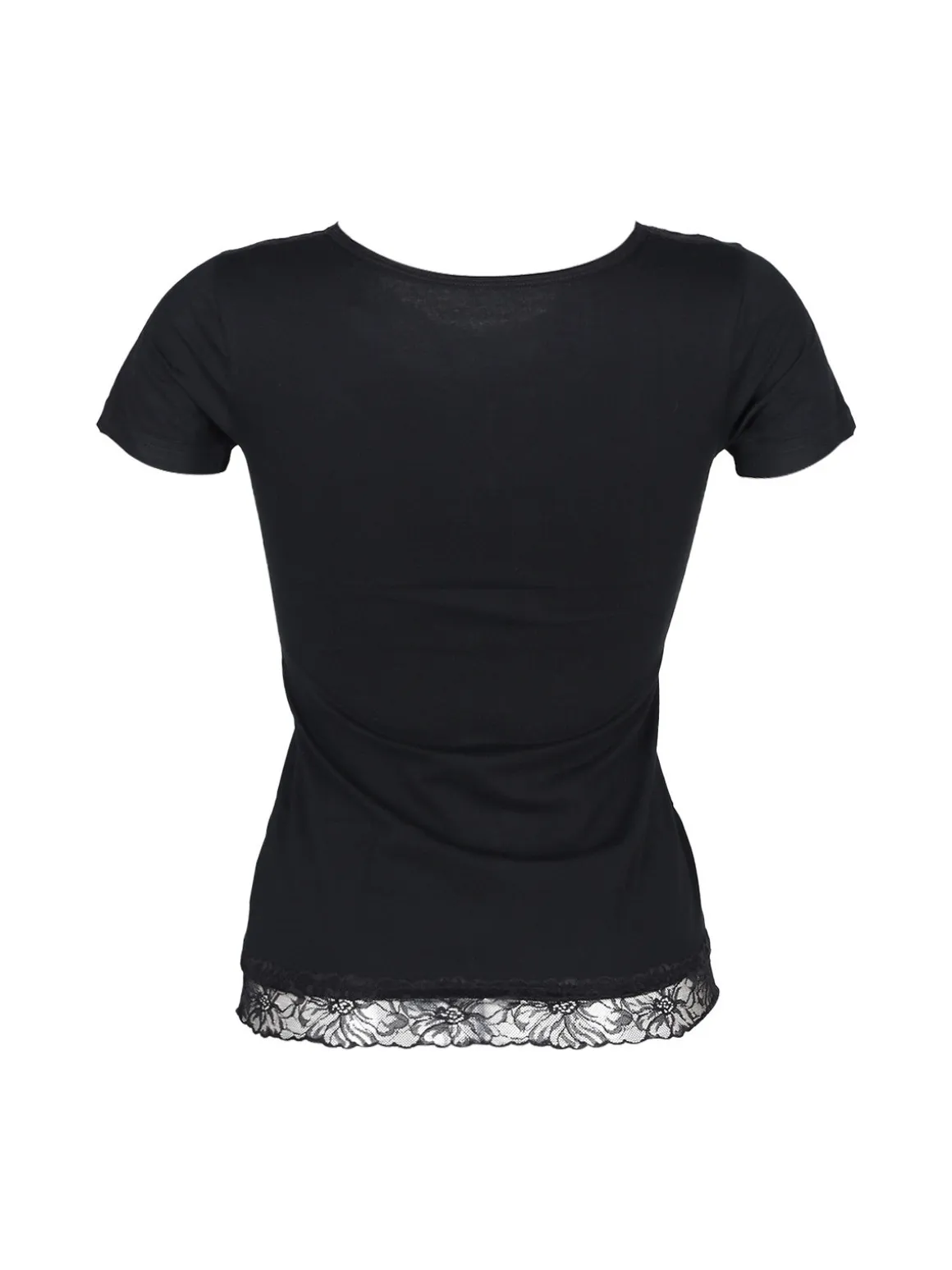 Essenza ART.3559 T-shirt intima da donna in cotone bielastico con pizzo