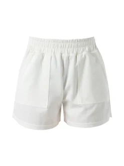 Essenziale Milano Shorts donna con elastico in vita - bianco