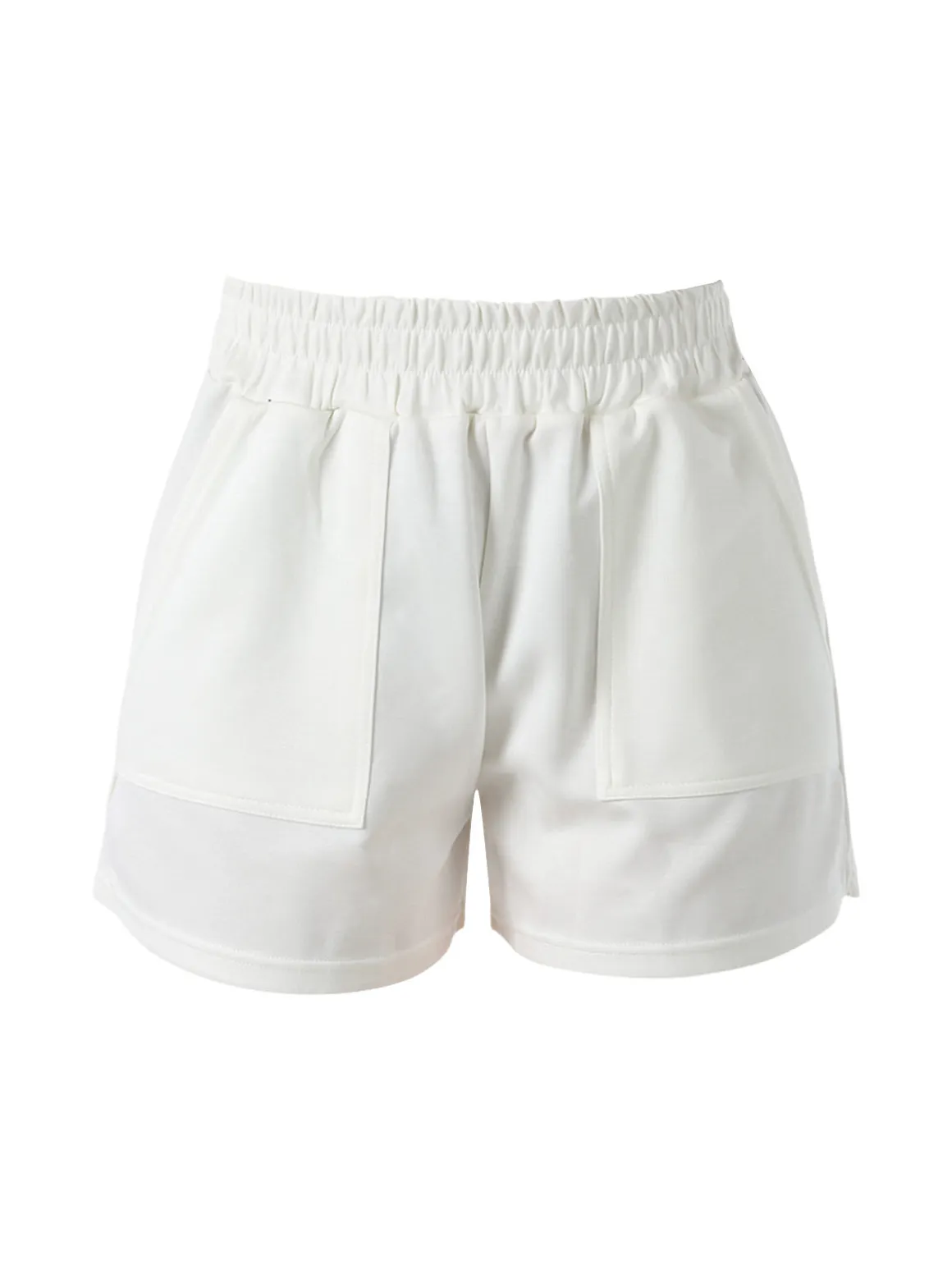 Essenziale Milano Shorts donna con elastico in vita - bianco