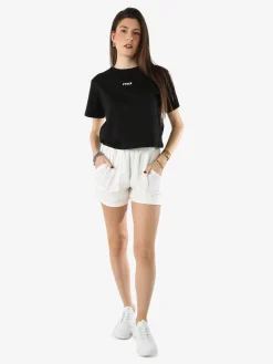 Essenziale Milano Shorts donna con elastico in vita - bianco