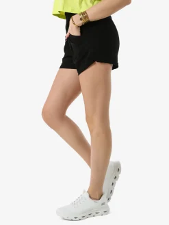 Essenziale Milano Shorts donna con elastico in vita - nero