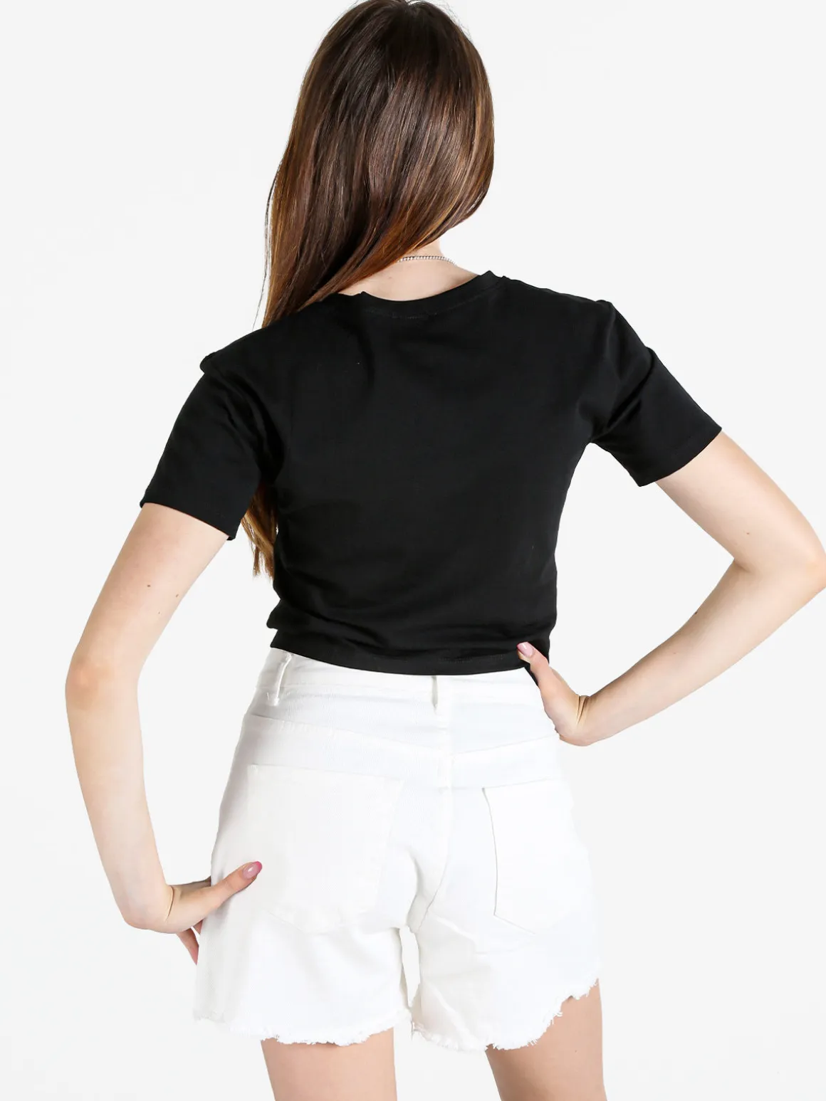 Essenziale Milano T-shirt crop da donna in cotone