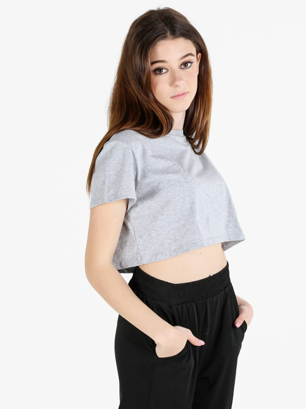 Essenziale Milano T-shirt crop da donna in cotone