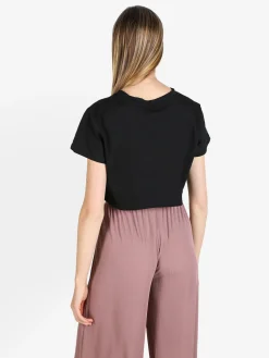Essenziale Milano T-shirt crop da donna in cotone